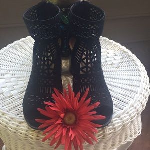 Report Suede Peeptoe Heels